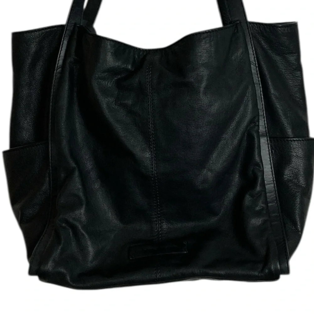 Lucky Brand Black Leather Patchwork Hobo Bag